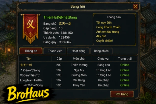 Ngày chúng ta đã lớn hơn một chút, nhưng vẫn còn đủ trẻ để dành cả tối cho bang hội