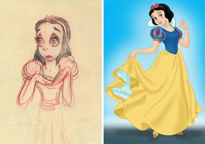 Những bản phác thảo gốc hé lộ diện mạo khác lạ của các nhân vật Disney đình đám