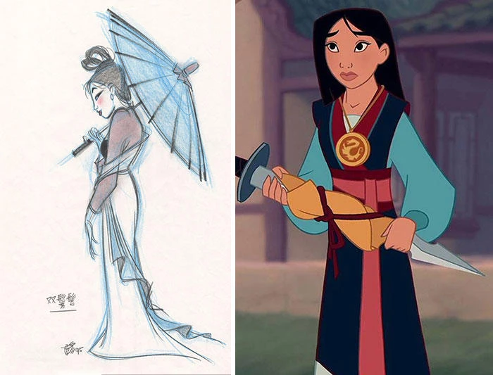 Những bản phác thảo gốc hé lộ diện mạo khác lạ của các nhân vật Disney đình đám