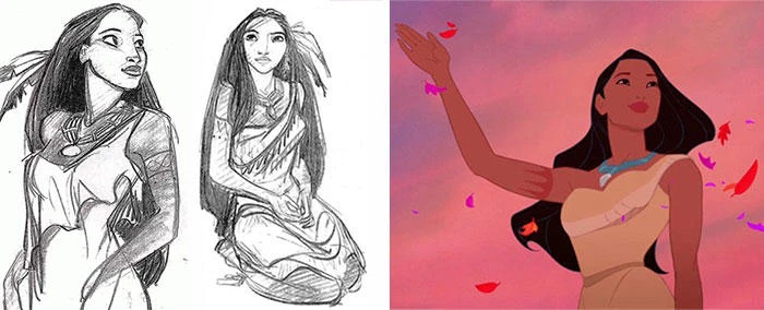 Những bản phác thảo gốc hé lộ diện mạo khác lạ của các nhân vật Disney đình đám