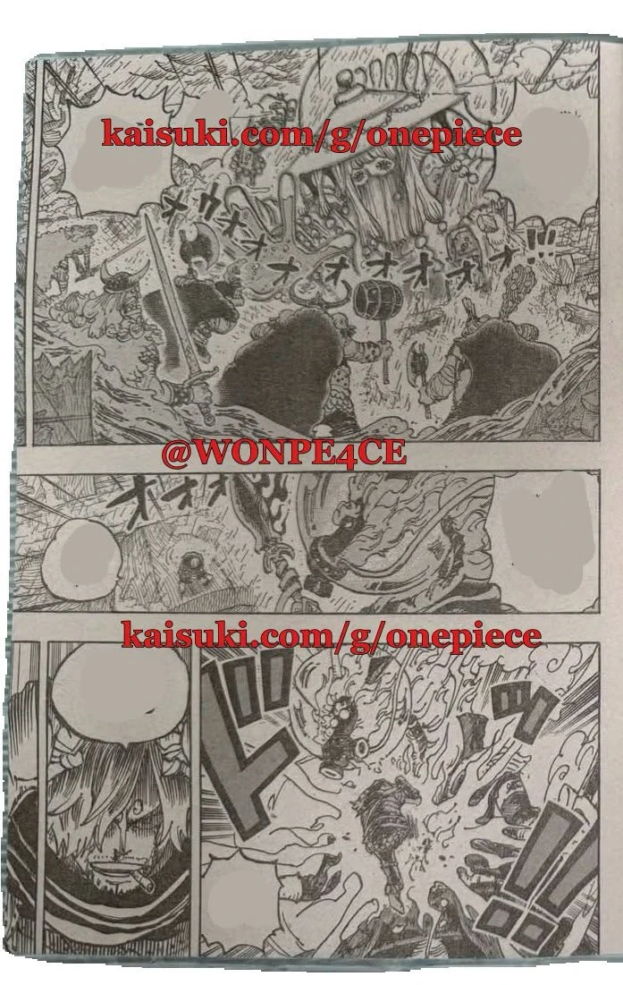 One Piece 1193: Luffy cạn kiệt sức mạnh, Zoro vung kiếm chém xuyên Sommers