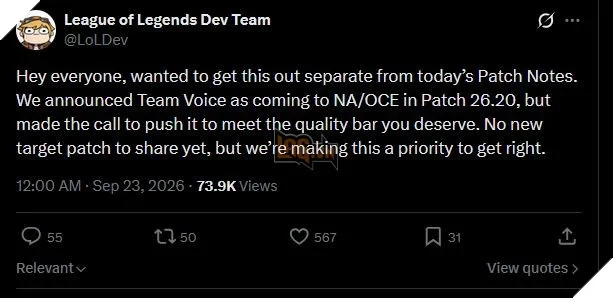 Riot Games tạm dừng tính năng voice chat toàn đội của LMHT