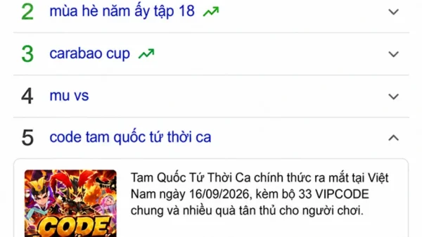 Vừa ra mắt, Tam Quốc Tứ Thời Ca đã lên dẫn đầu xu hướng tìm kiếm toàn quốc, quy tụ gần 300 VIP 10 đến VIP 17 kenhtingame com thumb vua ra mat tam quoc tu thoi ca da len dan dau xu huong tim kiem toan quoc quy tu gan 300 vip 10 den vip 17 961d1789703127840 940w