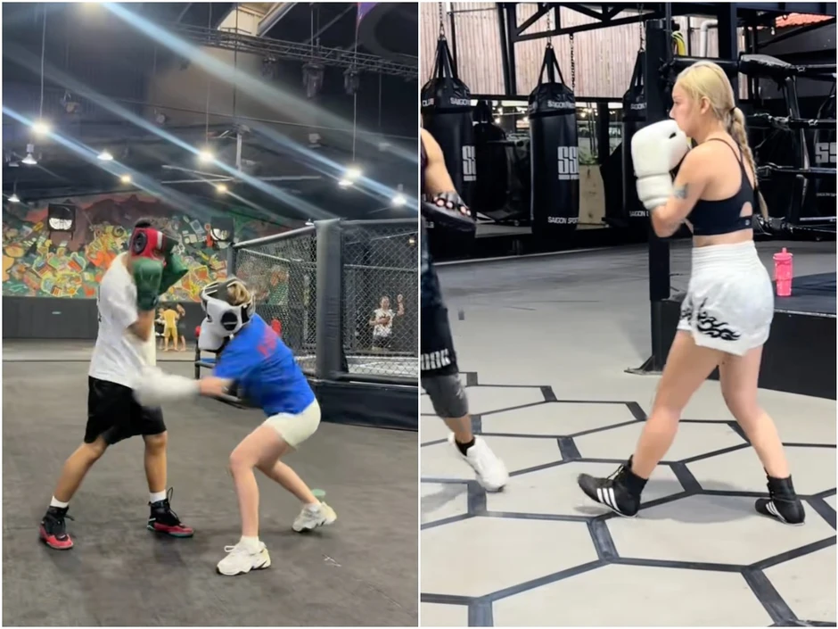 Tối lên đồ slay, sáng đeo găng Boxing, Muay Thái: Dàn gái đẹp “bẻ lái” sang hệ chiến
