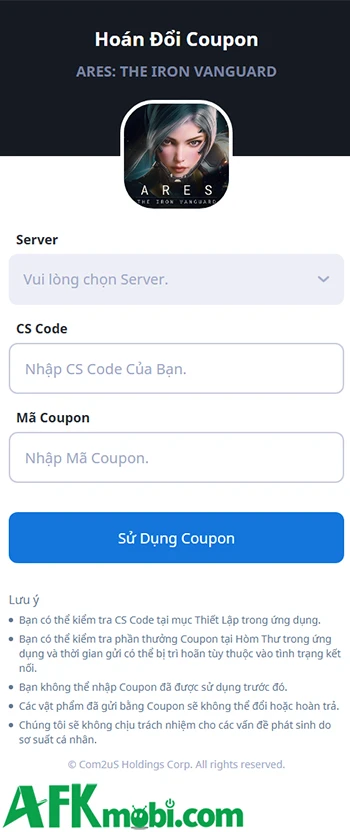 Tổng hợp gift code game ARES: THE IRON VANGUARD mới nhất Tổng hợp gift code game ARES: THE IRON VANGUARD mới nhất