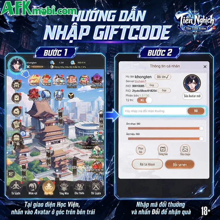 Tổng hợp gift code game Tiên Nghịch: Tân Tình Kiếm mới nhất
