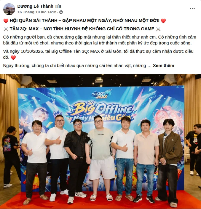Chống nạng đến offline, hàng trăm game thủ nô nức tham gia offline Tân 3Q: Max