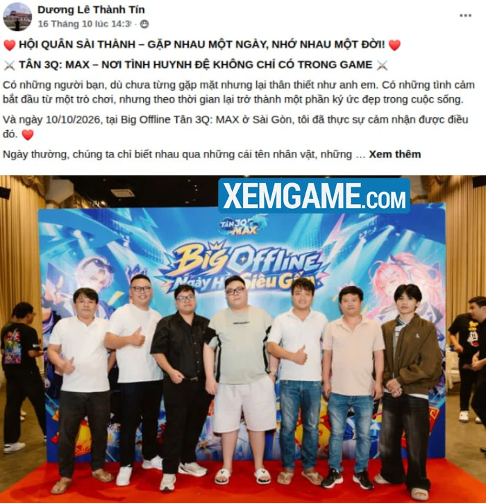 Chống nạng vẫn đến offline, cộng đồng Tân 3Q: MAX khiến game thủ bất ngờ vì độ nhiệt tình