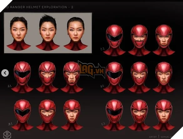 Concept art Power Rangers của Netflix được công bố, hé lộ nữ Red Ranger
