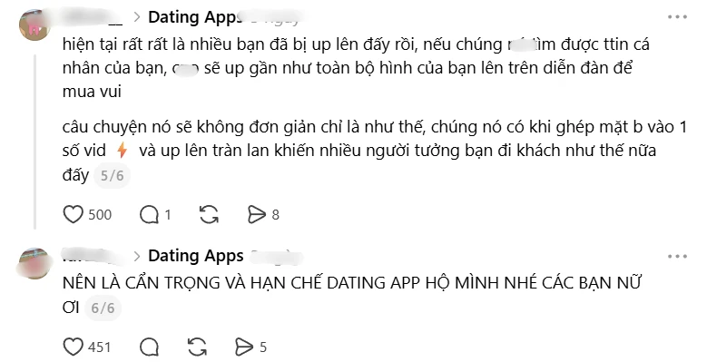 Cư dân mạng cảnh báo nguy cơ rùng rợn từ ứng dụng hẹn hò: Hình ảnh nhạy cảm của bản thân bị biến thành trò đùa trên các diễn đàn ngầm Cư dân mạng cảnh báo nguy cơ rùng rợn từ ứng dụng hẹn hò: Hình ảnh nhạy cảm của bản thân bị biến thành trò đùa trên các diễn đàn ngầm