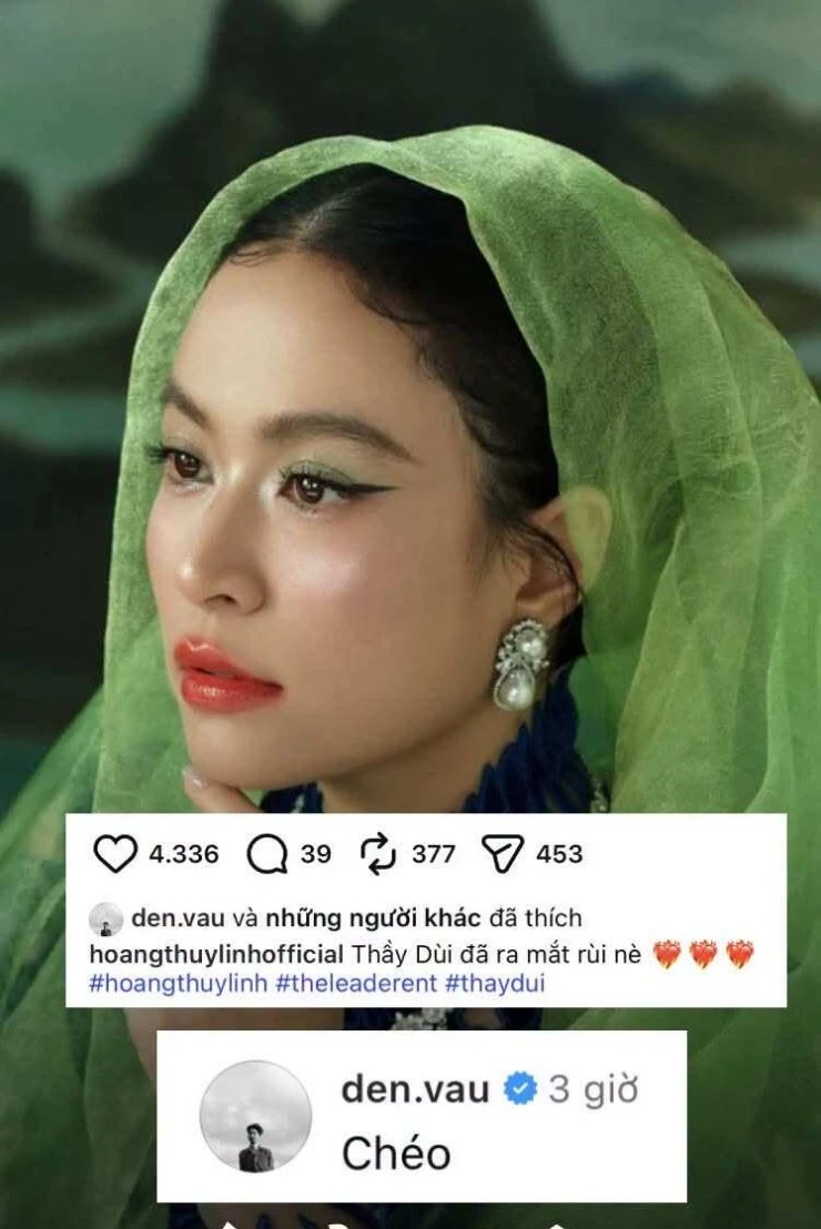 Đen Vâu có động thái liên quan đến Hoàng Thùy Linh khiến fan thích thú Đen Vâu có động thái liên quan đến Hoàng Thùy Linh khiến fan thích thú