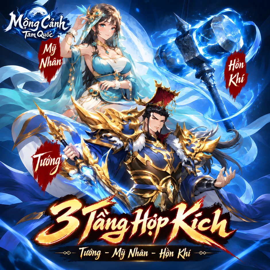 Game thẻ tướng Tam Quốc mới với tính năng "3 tầng hợp kích - 4 lớp ulti" chưa từng có Game thẻ tướng Tam Quốc mới với tính năng "3 tầng hợp kích - 4 lớp ulti" chưa từng có