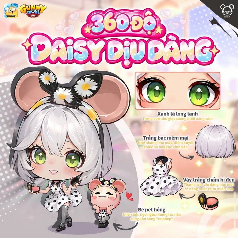 Gunny Mobi chính thức hợp tác Cosmos Bear, gây sốt cộng đồng Gunner với diện mạo cực đáng yêu