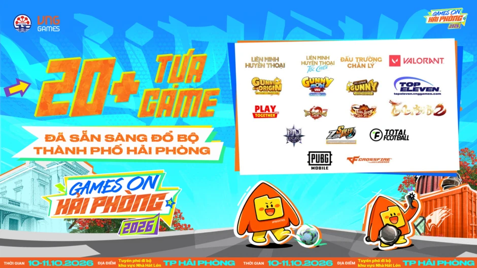 Hải Phòng lần đầu tiên đăng cai sự kiện Thể thao Điện tử mùa Thu - Games ON: Hải Phòng 2026!