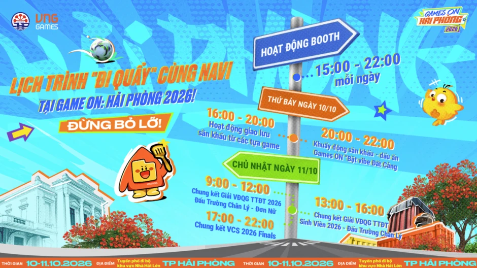 Hải Phòng lần đầu tiên đăng cai sự kiện Thể thao Điện tử mùa Thu - Games ON: Hải Phòng 2026!