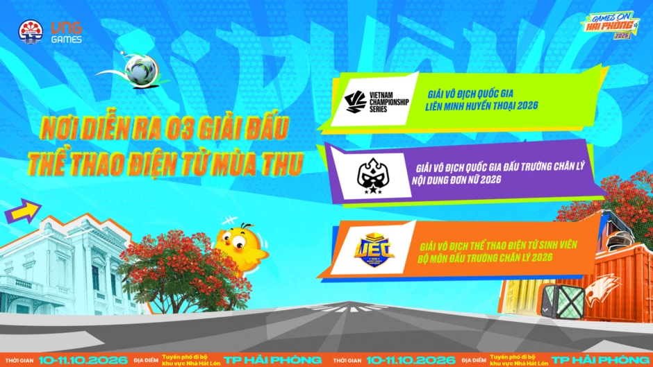 Hải Phòng lần đầu tiên đăng cai sự kiện Thể thao Điện tử mùa Thu - Games ON: Hải Phòng 2026!