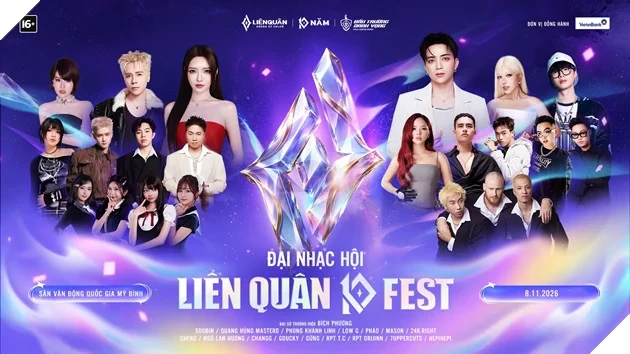 Liên Quân 10 Fest - Thập Niên Gắn Kết: Hai Ngày Hội Tụ Esports Và Âm Nhạc Tại Sân Vận Động Quốc Gia Mỹ Đình Liên Quân 10 Fest - Thập Niên Gắn Kết: Hai Ngày Hội Tụ Esports Và Âm Nhạc Tại Sân Vận Động Quốc Gia Mỹ Đình