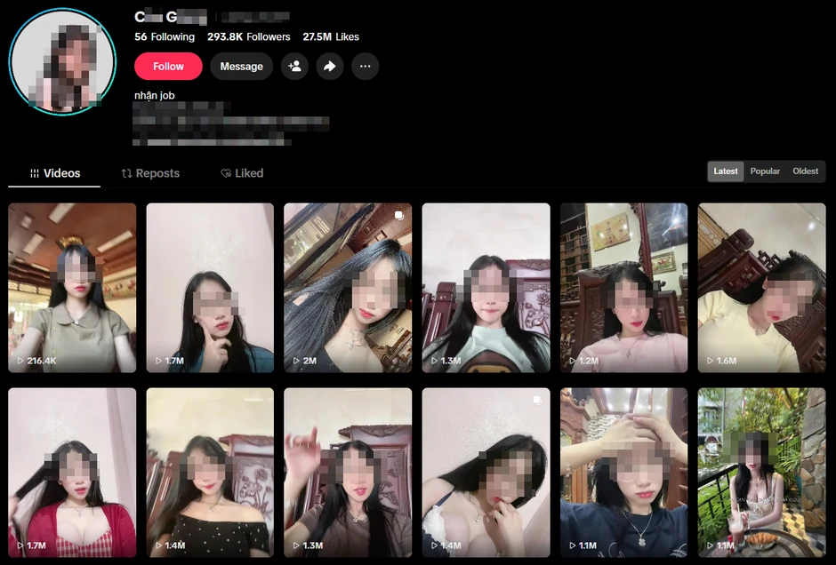 L.ộ cờ-nhíp "ứ ừ", nữ TikToker vẫn ngang nhiên quảng cáo app live (1.8)+ gây bức xúc dư luận
