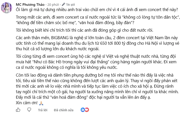 MC Phương Thảo bất ngờ gặp "biến" ... vì 4 bức ảnh?