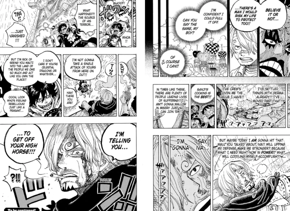 One Piece 1197: Sanji thức tỉnh Haki Bá Vương, khẳng định vị thế "chiếc khiên" hoàn hảo của Băng Mũ Rơm One Piece 1197: Sanji thức tỉnh Haki Bá Vương, khẳng định vị thế "chiếc khiên" hoàn hảo của Băng Mũ Rơm