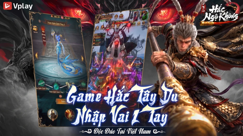 Siêu phẩm MMO Tây Du hắc ám “Ta Là Hắc Ngộ Không - Vplay” chính thức ra mắt 14/10/2026