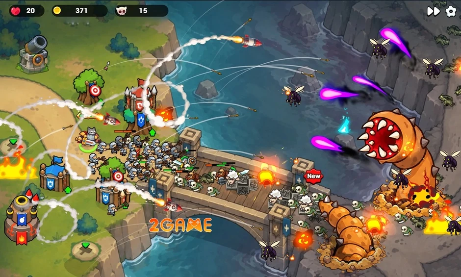 Total Defense: Tower Wars - Game thủ thành cực lạ với cơ chế "hai tháp một ô"