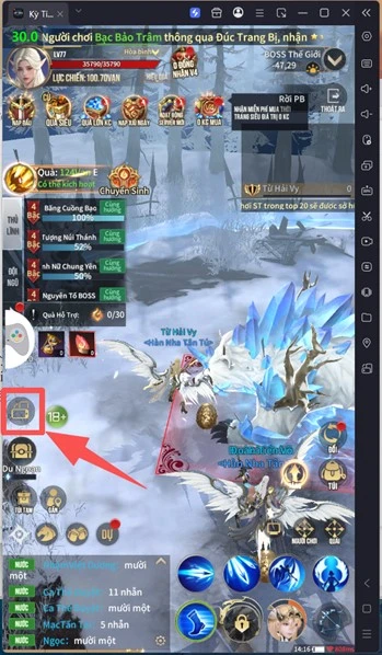 Trải nghiệm Kỳ Tích Trở Lại trên giả lập LDPlayer thấy chuẩn vị game MU PC màn hình rộng