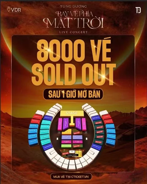 Tùng Dương bán hết 15.000 vé xem Concert sau 6 giờ mở bán